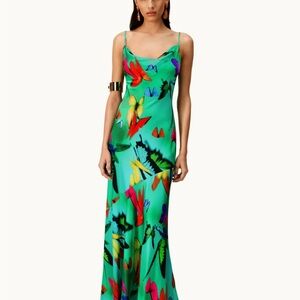 Mirae Elsa Butterfly Maxi Slip Dress